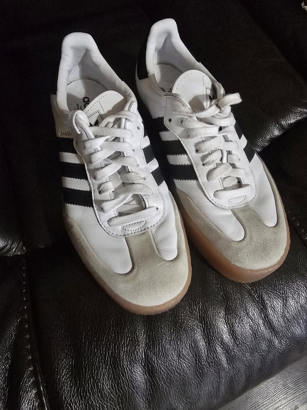 adidas Samba Women's Sneakers - White & Black with Gum